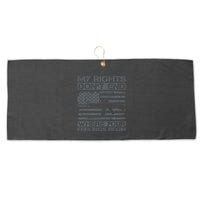 Usa Gun Flag My Rights DonT End Where Your Feelings Begin Large Microfiber Waffle Golf Towel