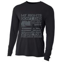 Usa Gun Flag My Rights DonT End Where Your Feelings Begin Cooling Performance Long Sleeve Crew