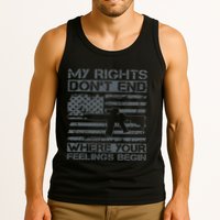 Usa Gun Flag My Rights DonT End Where Your Feelings Begin Tank Top