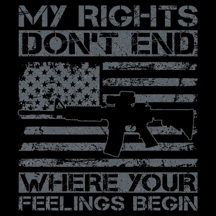 Usa Gun Flag My Rights DonT End Where Your Feelings Begin Short Acrylic Beanie