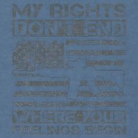 Usa Gun Flag My Rights DonT End Where Your Feelings Begin Garment-Dyed Sweatshirt