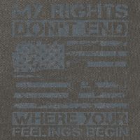 Usa Gun Flag My Rights DonT End Where Your Feelings Begin Cotton Canvas Backpack
