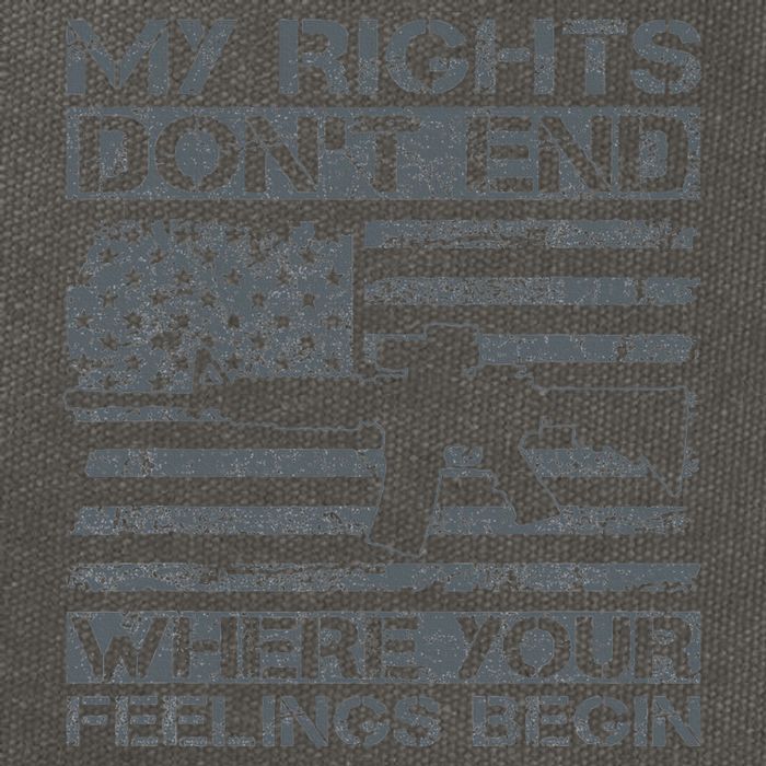 Usa Gun Flag My Rights DonT End Where Your Feelings Begin Cotton Canvas Backpack