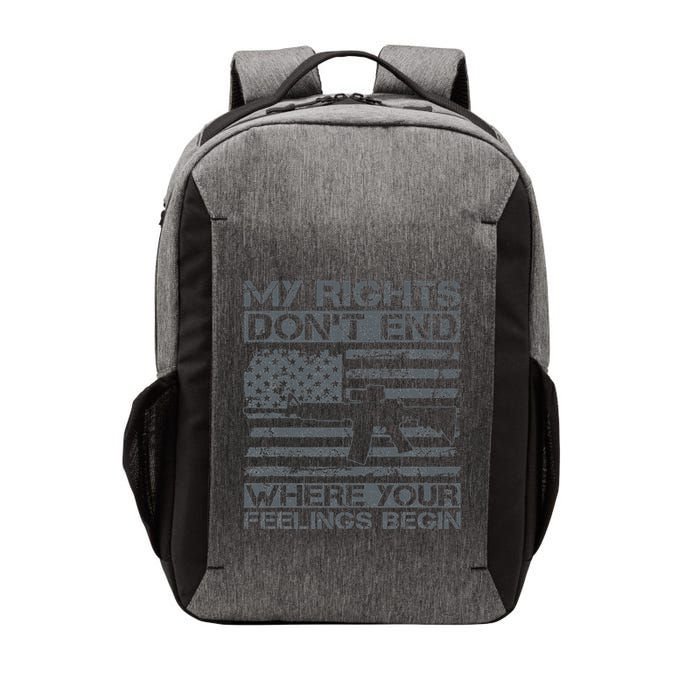Usa Gun Flag My Rights DonT End Where Your Feelings Begin Vector Backpack