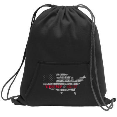 Us Grunge Flag Trump 4547 Red Wave Trump Wins Sweatshirt Cinch Pack Bag