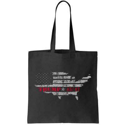 Us Grunge Flag Trump 4547 Red Wave Trump Wins Tote Bag