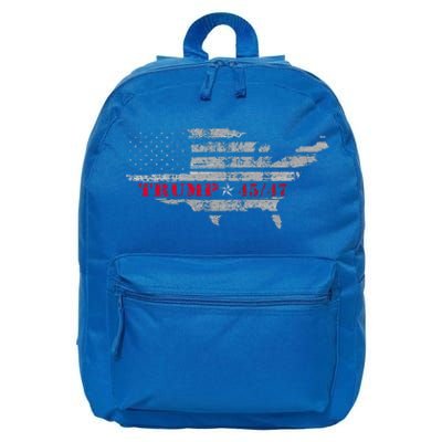 Us Grunge Flag Trump 4547 Red Wave Trump Wins 16 in Basic Backpack