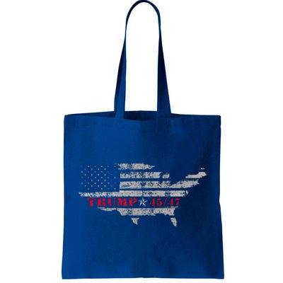 Us Grunge Flag Trump 4547 Red Wave Trump Wins Tote Bag