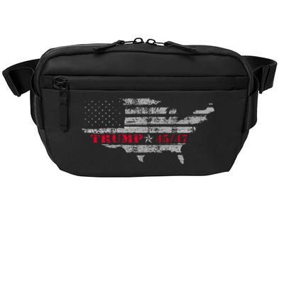 Us Grunge Flag Trump 4547 Red Wave Trump Wins Crossbody Pack