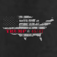 Us Grunge Flag Trump 4547 Red Wave Trump Wins 7 Panel Mesh Trucker Snapback Hat