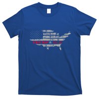 Us Grunge Flag Trump 4547 Red Wave Trump Wins T-Shirt