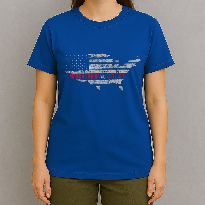 Us Grunge Flag Trump 4547 Red Wave Trump Wins T-Shirt