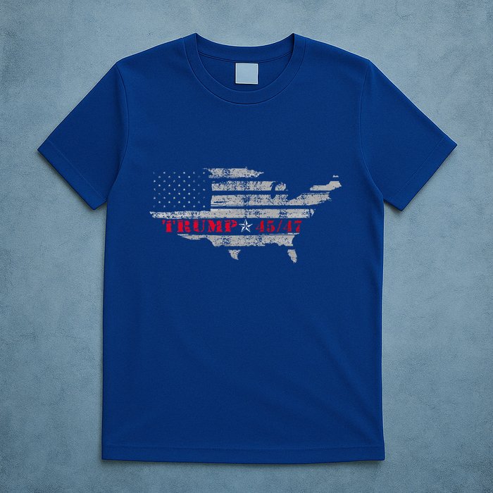 Us Grunge Flag Trump 4547 Red Wave Trump Wins T-Shirt