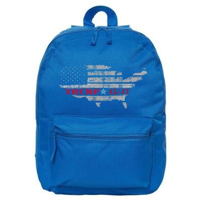 Us Grunge Flag Trump 4547 Red Wave Trump Wins 16 in Basic Backpack