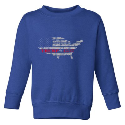 Us Grunge Flag Trump 4547 Red Wave Trump Wins Toddler Sweatshirt