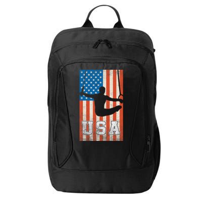 Usa Gymnast Gymnastics Team Athlete American Flag City Backpack