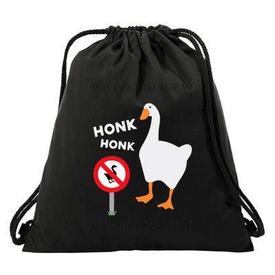 Untitled Goose Game Funny Drawstring Bag