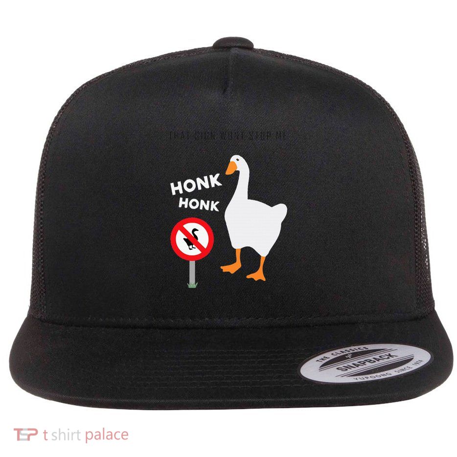 Untitled Goose Game Funny Flat Bill Trucker Hat