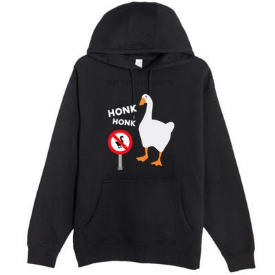 Untitled Goose Game Funny Premium Pullover Hoodie