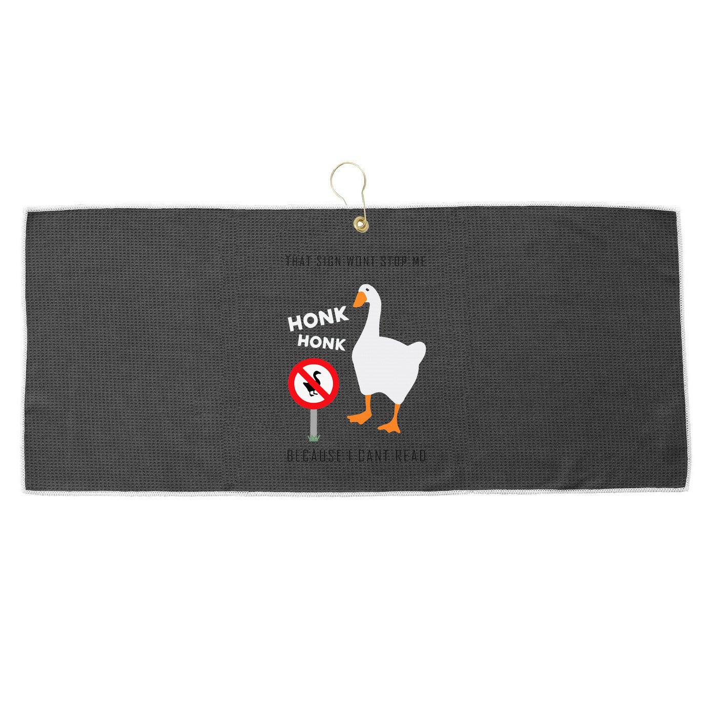 Untitled Goose Game Funny Large Microfiber Waffle Golf Towel
