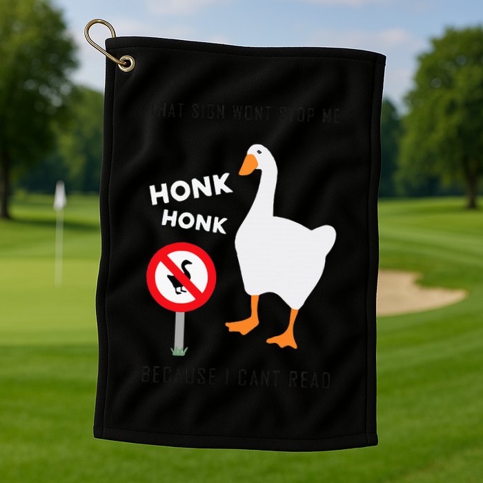 Untitled Goose Game Funny Golf Towel