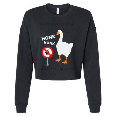 Untitled Goose Game Funny Cropped Pullover Crew