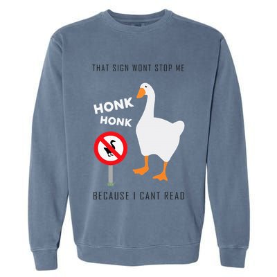 Untitled Goose Game Funny Garment-Dyed Sweatshirt