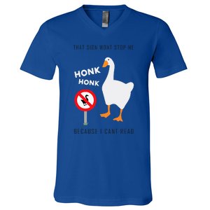 Untitled Goose Game Funny V-Neck T-Shirt