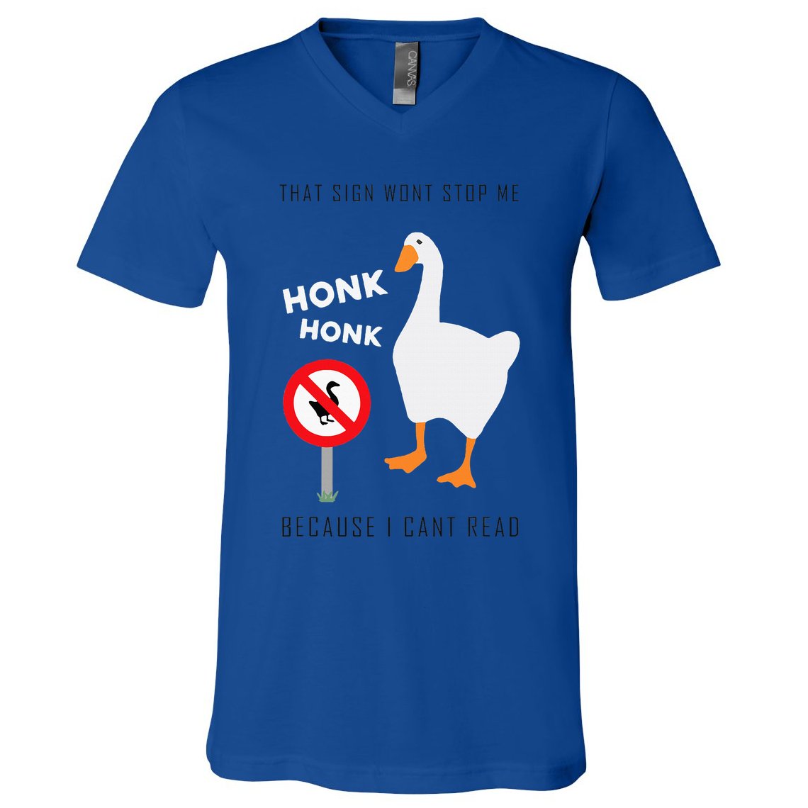 Untitled Goose Game Funny V-Neck T-Shirt