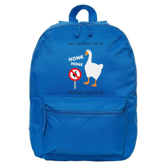 Untitled Goose Game Funny 16 in Basic Backpack