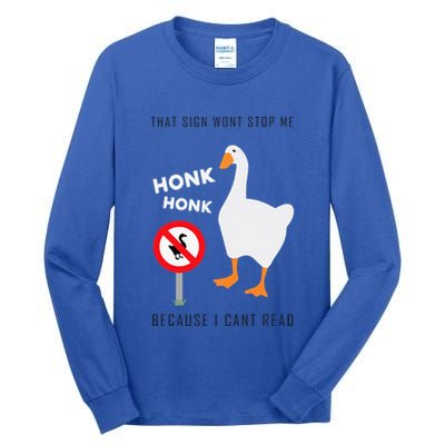 Untitled Goose Game Funny Tall Long Sleeve T-Shirt