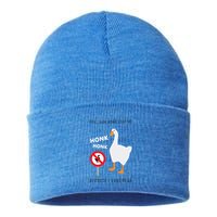 Untitled Goose Game Funny Sustainable Knit Beanie