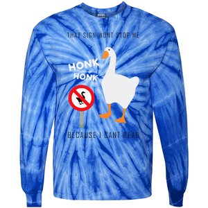 Untitled Goose Game Funny Tie-Dye Long Sleeve Shirt