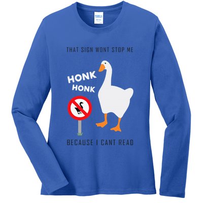 Untitled Goose Game Funny Ladies Long Sleeve Shirt