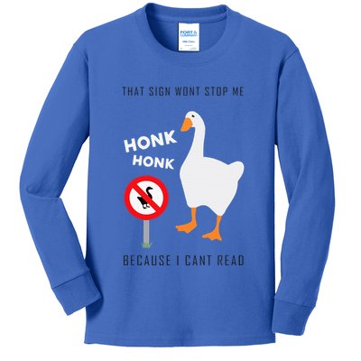 Untitled Goose Game Funny Kids Long Sleeve Shirt