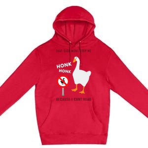 Untitled Goose Game Funny Premium Pullover Hoodie