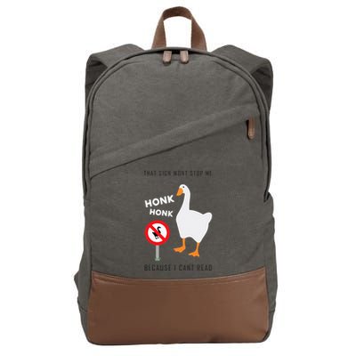 Untitled Goose Game Funny Cotton Canvas Backpack