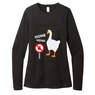 Untitled Goose Game Funny Womens CVC Long Sleeve Shirt