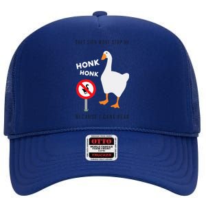 Untitled Goose Game Funny High Crown Mesh Back Trucker Hat