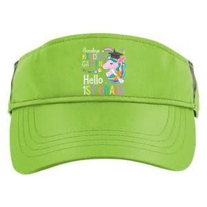 Unicorn Girl Goodbye Kindergarten Hello 1st Grade Graduation Adult Drive Performance Visor