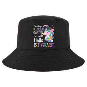 Unicorn Girl Goodbye Kindergarten Hello 1st Grade Graduation Cool Comfort Performance Bucket Hat