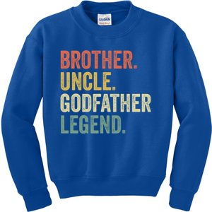 Uncle Godfather Gift Christmas Funny Gift From God Funny Great Gift Kids Sweatshirt