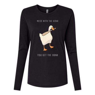 Untitled Goose Game Funny Family Gaming Womens Cotton Relaxed Long Sleeve T-Shirt