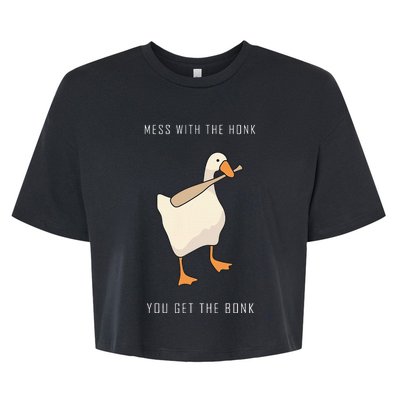 Untitled Goose Game Funny Family Gaming Bella+Canvas Jersey Crop Tee