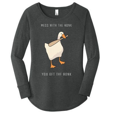 Untitled Goose Game Funny Family Gaming Women's Perfect Tri Tunic Long Sleeve Shirt