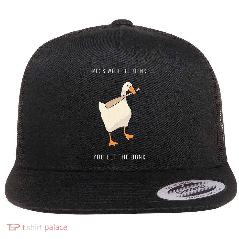 Untitled Goose Game Funny Family Gaming Flat Bill Trucker Hat