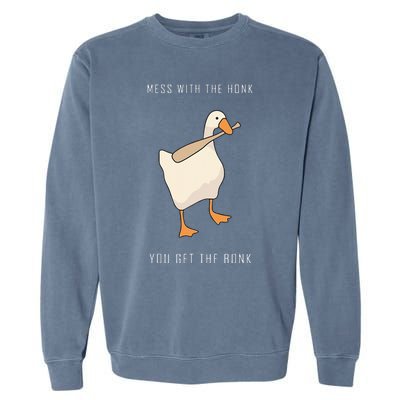 Untitled Goose Game Funny Family Gaming Garment-Dyed Sweatshirt