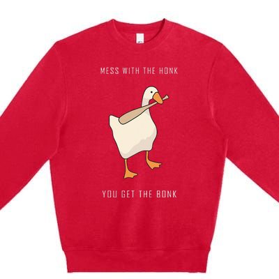 Untitled Goose Game Funny Family Gaming Premium Crewneck Sweatshirt