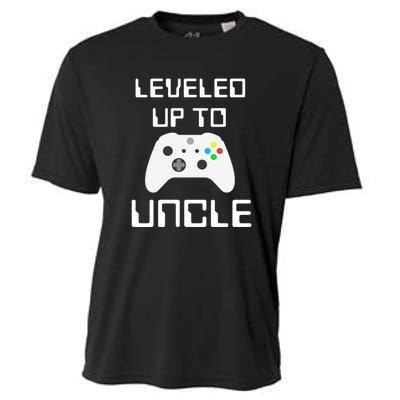 Uncle Gamer Gifts Leveled Up To Uncle Pregnancy Announcement Cooling Performance Crew T-Shirt