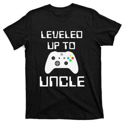 Uncle Gamer Gifts Leveled Up To Uncle Pregnancy Announcement T-Shirt